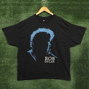 Bob Dylan Silhouette Milton Glaser Art Graphic T-Shirt XL